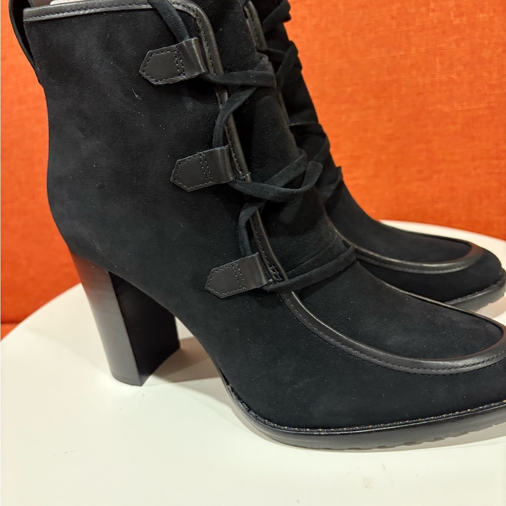 Lauren Ralph Lauren Black Heeled Mabel Boots NWT - Picture 11 of 15